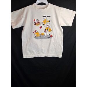 Vintage 1986 Bayside Ruff N Rescue Dalmatian Firefighter Kids Shirt  Medium USA